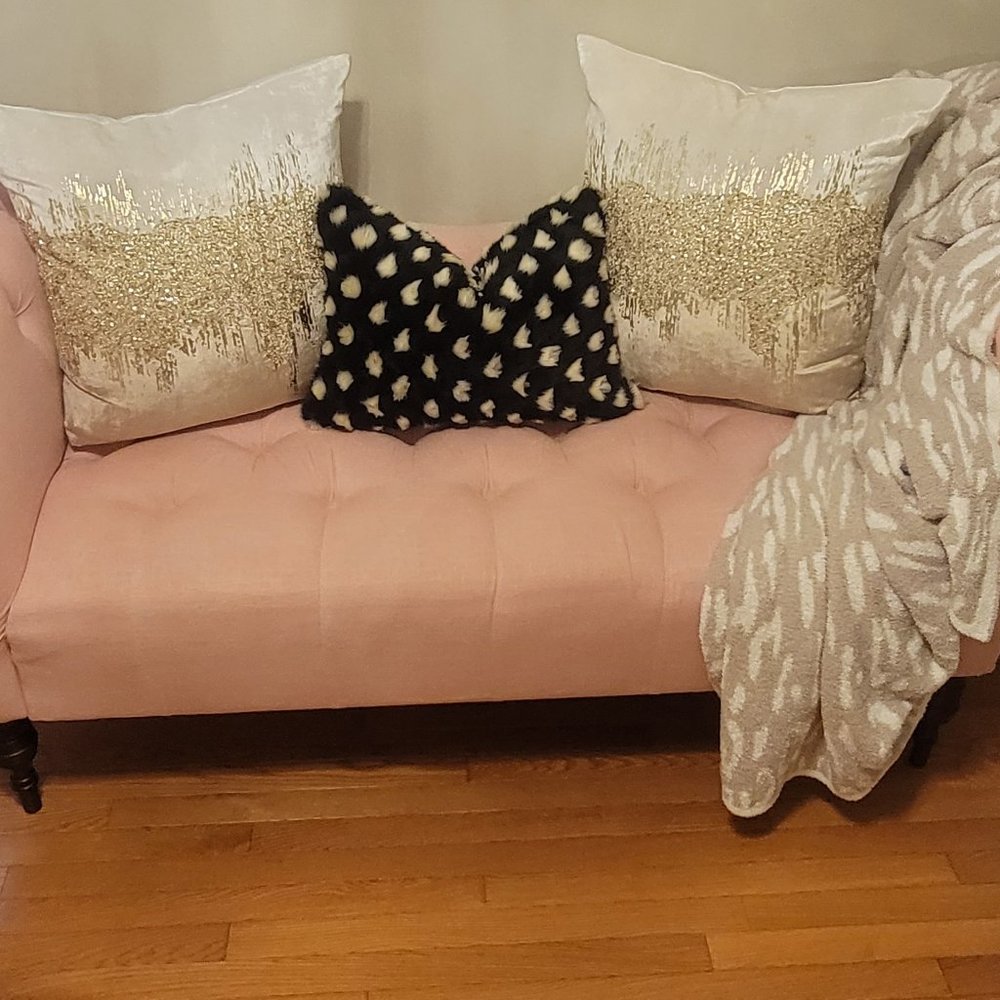 Petal Pink Tufted Couch/Chaise